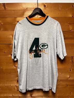 Vintage 90s Green Bay Packers Brett Favre Embroidered Shirt XXL